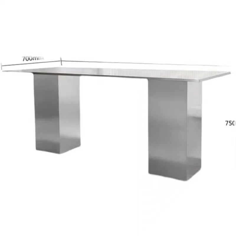 &Stainless Steel Clothing Store Display Table European Style Removal Installation Features for Jewelry Running Water Island Prop