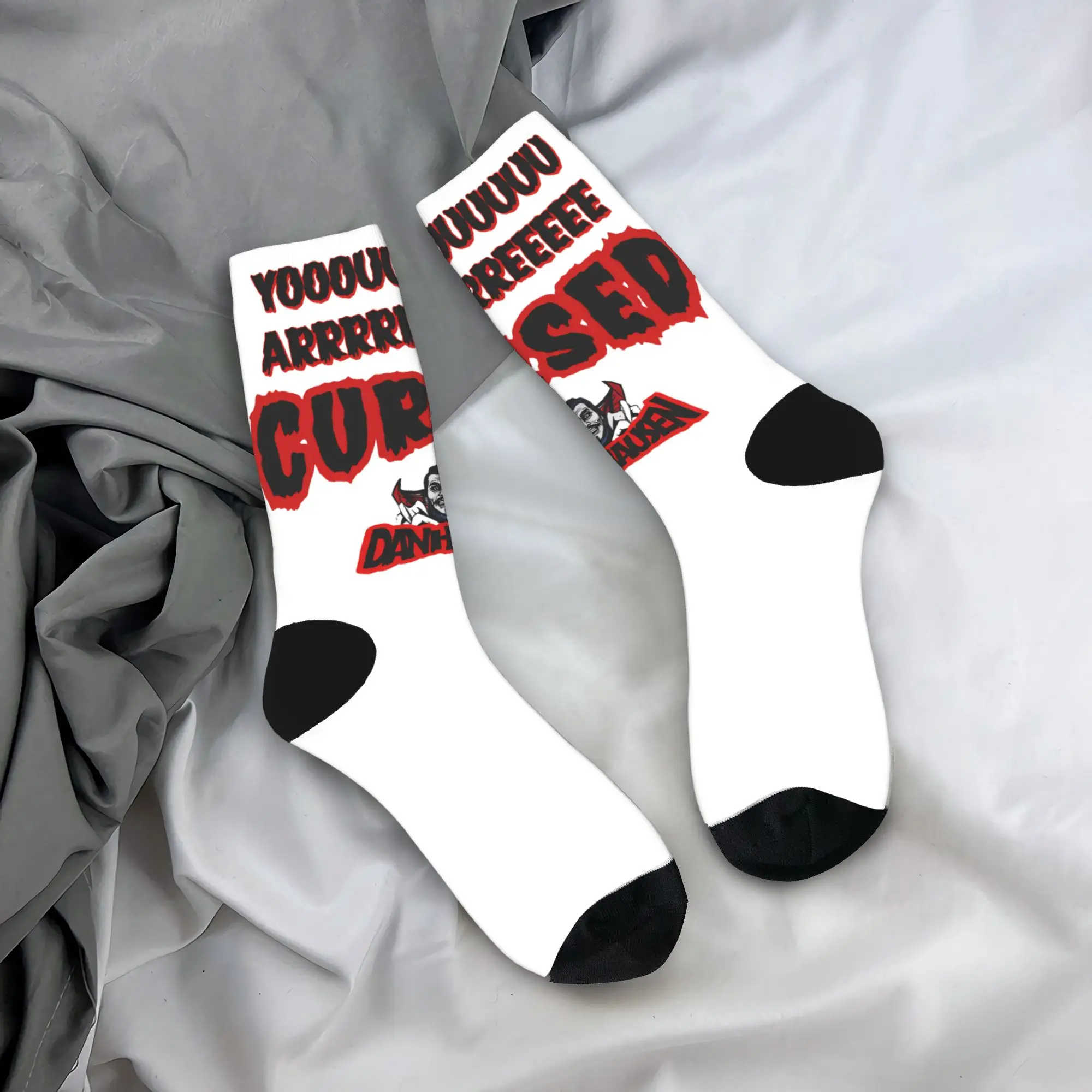 

Danhausens Socks Anti Sweat Stockings Unisex Men Soft Breathable Skateboard Socks Autumn Harajuku Pattern Socks
