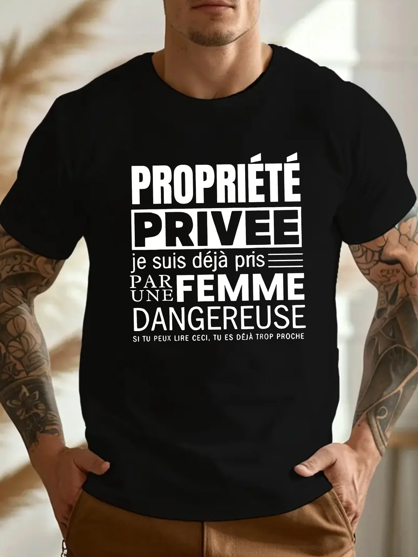 Funny French Relationship Quote Print Women Men T-shirt 