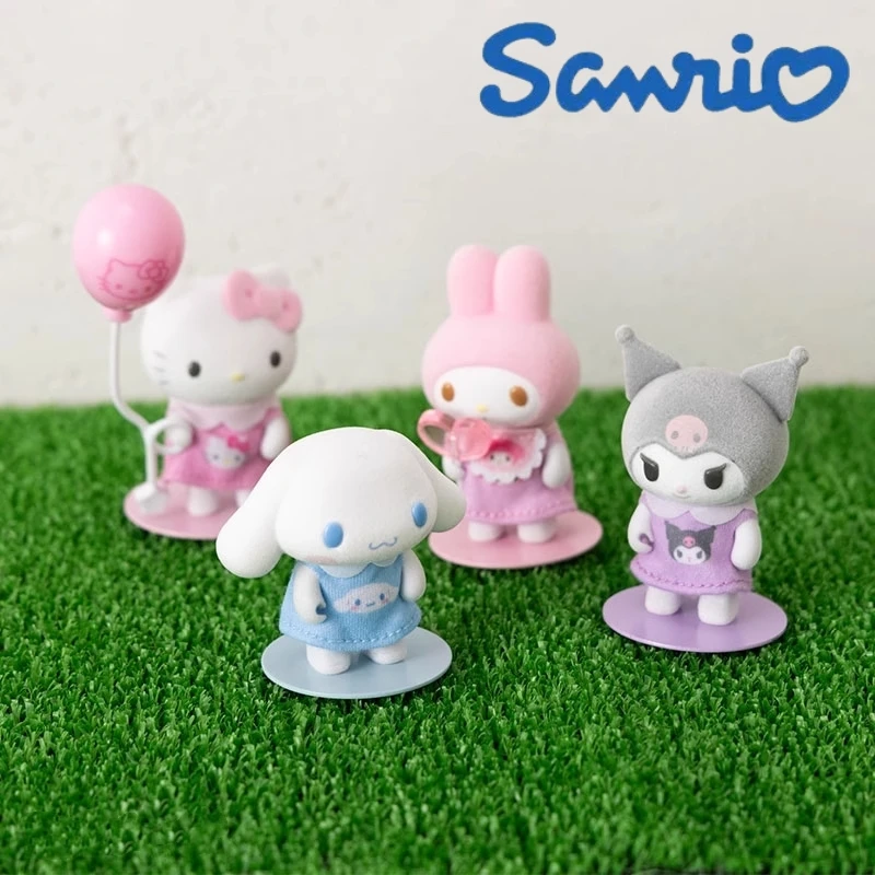 Hot Sanrio Hello Kitty Melody Cinnamoroll Kuromi Mini Magnetic Toy Pendant Box Kawaii Anime Figure Doll Toy Home Decoration Gift