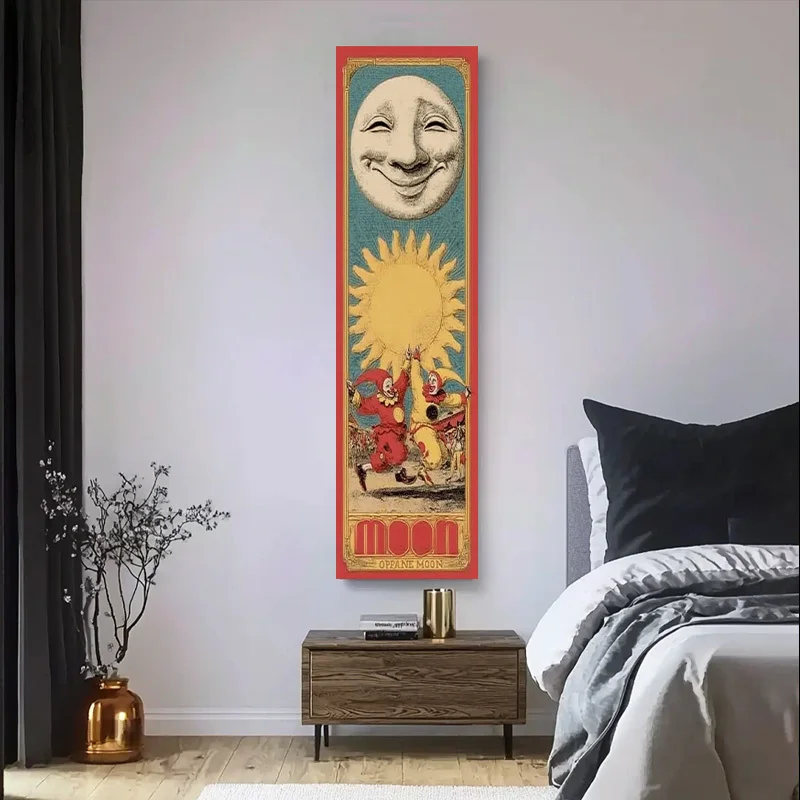 Tapestry Blanket Large Wall Tapestry Happy Clowns Dance Sun Vertical Banner Art Gift Home Decoration