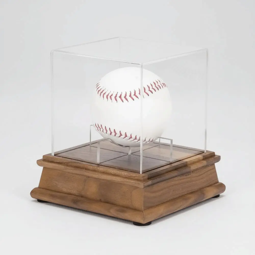 acrylic-cube-baseball-box-dustproof-ball-holder-baseball-display-case-wooden-clear-baseball-holder-softball-sports
