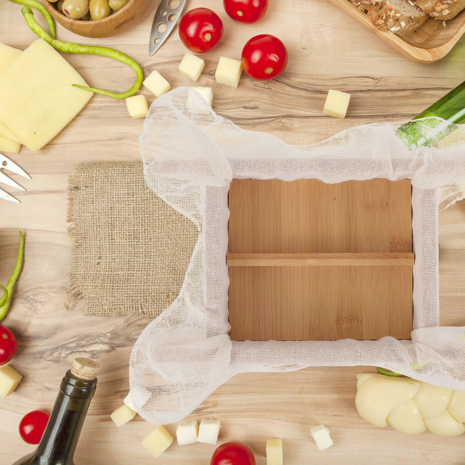 

Cheese Mold Tofu Press Mould Wood Household DIY Baking Kitchen Tool Gift Smooth Wall Easy Release Tofu for Homemade