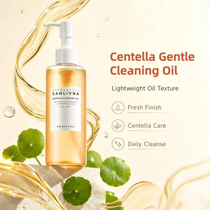 Korean Centella Light Cleansing Oil 200ml Pore Care Deep Cleansing Oil Sebum Control Makeup Remover Cleansing Original Products