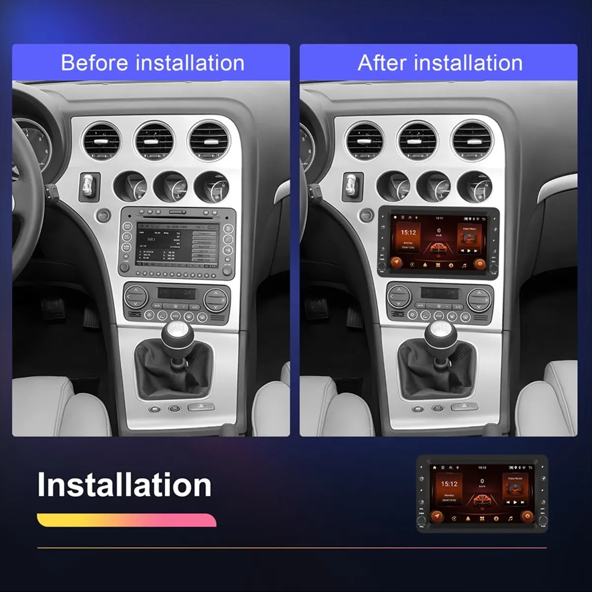 NCSMT For Alfa Romeo 159 2004-2011 Android 7 Inch Car Radio 2G+64G 2Din WIFI Carplay Audio Multimedia Player