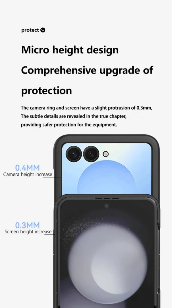 Hartschalen-Handyhülle mit Farbverlauf und Ring für Samsung Galaxy Z Flip 8 7 FE 6 5 Flip7, Schutzhülle mit großem Sichtfenster – Detail 14