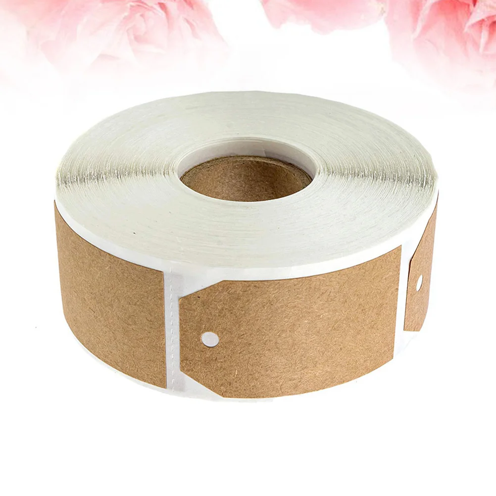 Kraft Paper Label Sticker Creative Self Adhesive Blank Lable Stickers for Office Kitchen Classification Marking