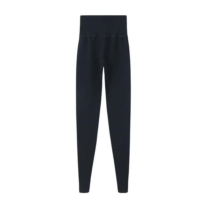 

Pure Wool Trousers High Waist Leggings Bla Warm Outerwear Women's Long Pants Comfortable Fitting Body a Underwear