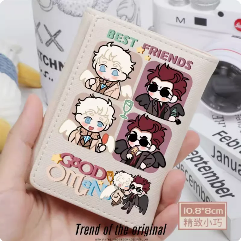 

Anime Good Omens Fashion Wallets PU Purse Card Holder Hasp Money Bag Cosplay Gift B582