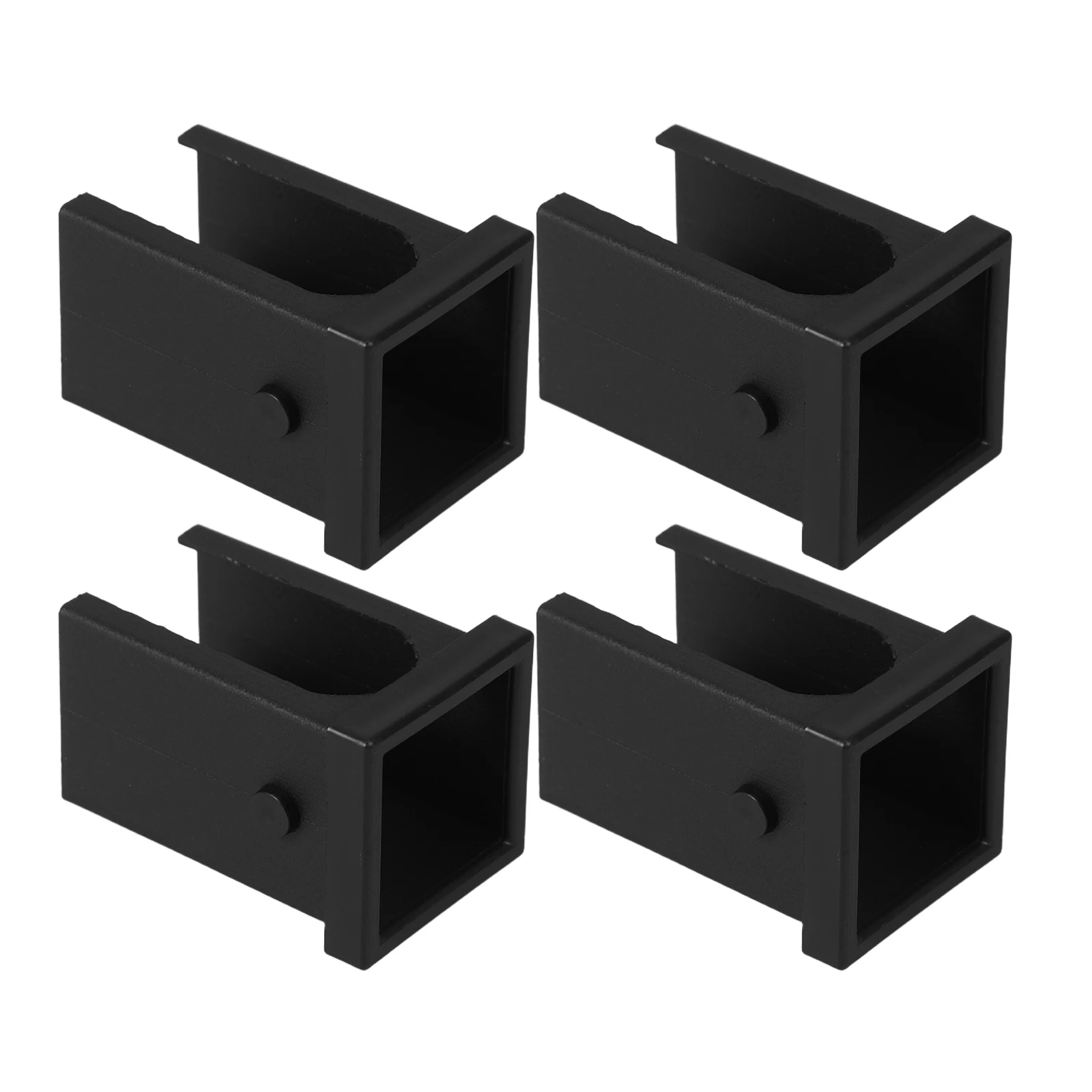 

4Pcs Black Plastic Square Tube Inserts Noise Reducing Chair Glide Inserts for Fitness Equipment Workout Machine Accessories