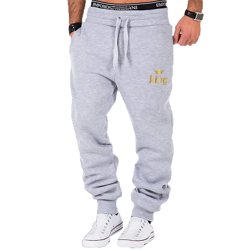 2023 Casual Broek Heren Fitness Sportkleding Broek Koning Print Heren Sportbroek Joggingbroek