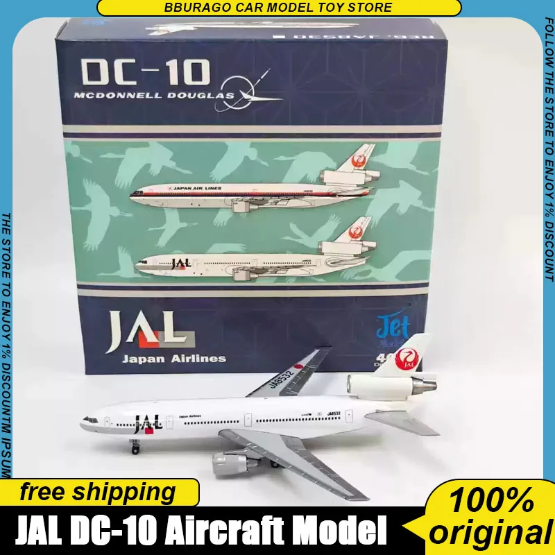 En Stock: Réplica a Escala 1:400 de la Compañía Aérea Japonesa McDonnell Douglas DC-10, con Detalles de la Comercialización de JAL, para Coleccionistas y Adornos