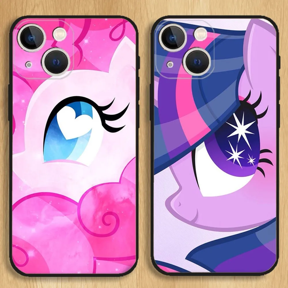 Cute My L-Little P-Pony Phone Case For iPhone15,14,13,12,11,Pro,Max,Plus,Mini,X,XS,XR,8,7,6,S,Plus,SE Soft Black Case