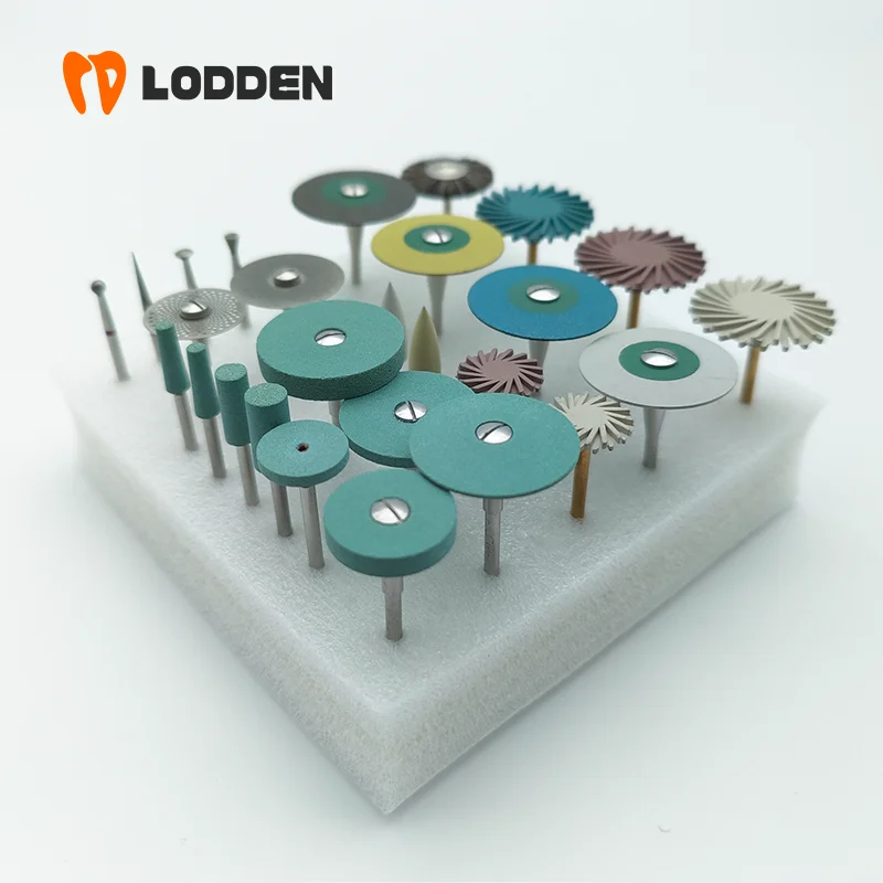 Schleif- und Polierset für Dentallabore für Metall, Acryl, Keramik, Zirkonoxid, Lithiumdisilikat mit Diamantbohrern und Gummirollen – Detail 26