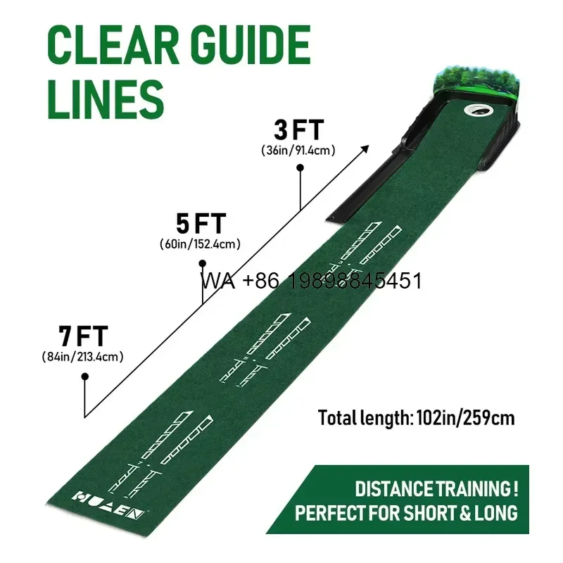 Wmwmnu for CE New Single Hole 3D Arrow Style Cross Border In Stock Portable Green Indoor Outdoor Putting Trainer