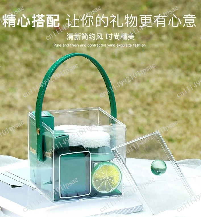 Transparent acrylic box, New Year's gift, wedding candy, portable Christmas packaging box
