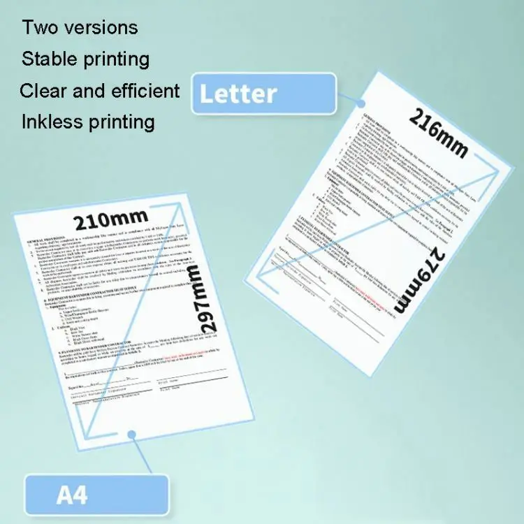 New Phomemo M08F Wireless Handheld Home Portable Inkless A4 Thermal Printer