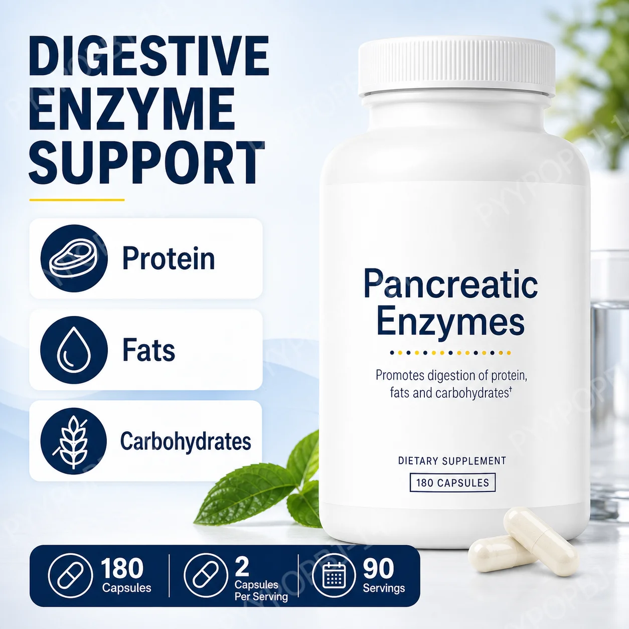 Digestive Enzyme Blend - Биологически активная добавка для пищеварения, 180