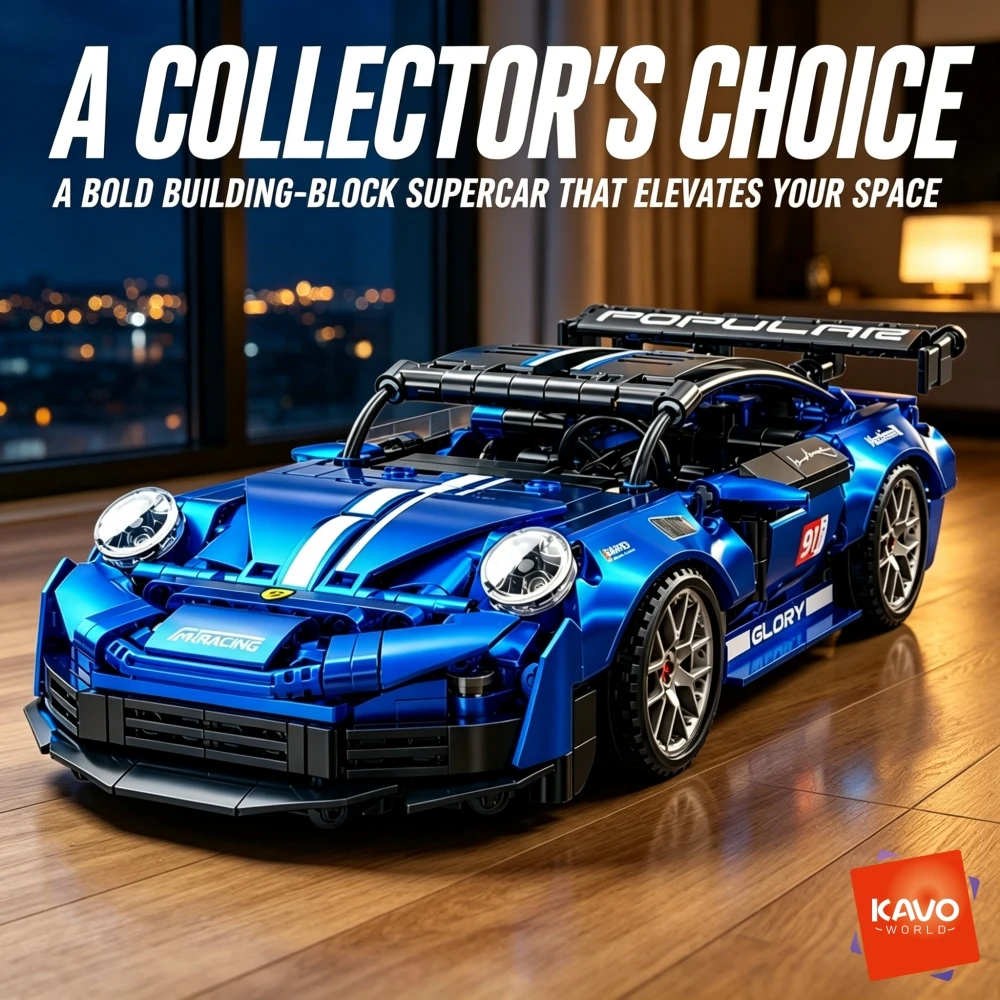 KAVOWORLD Metallic Blue Plated - Model Kit Builder Game review and price