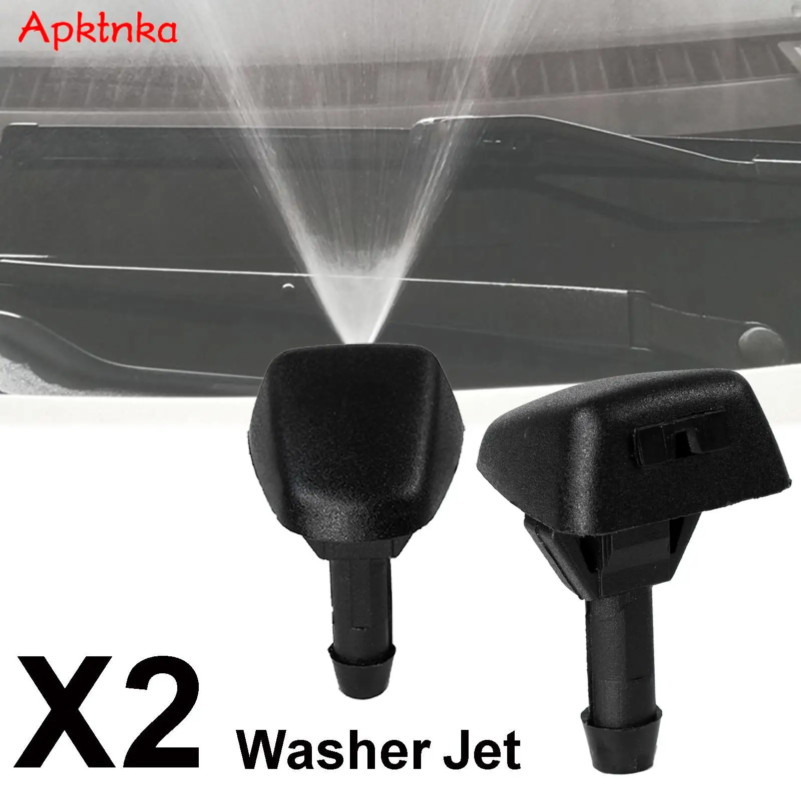 Apktnka 2Pcs/Set Front Windscreen Wiper Washer Jet Nozzle For Volvo C30 V40 S40 V50 C70 S70 S80 XC70 XC90 OE#30655605 7845009010