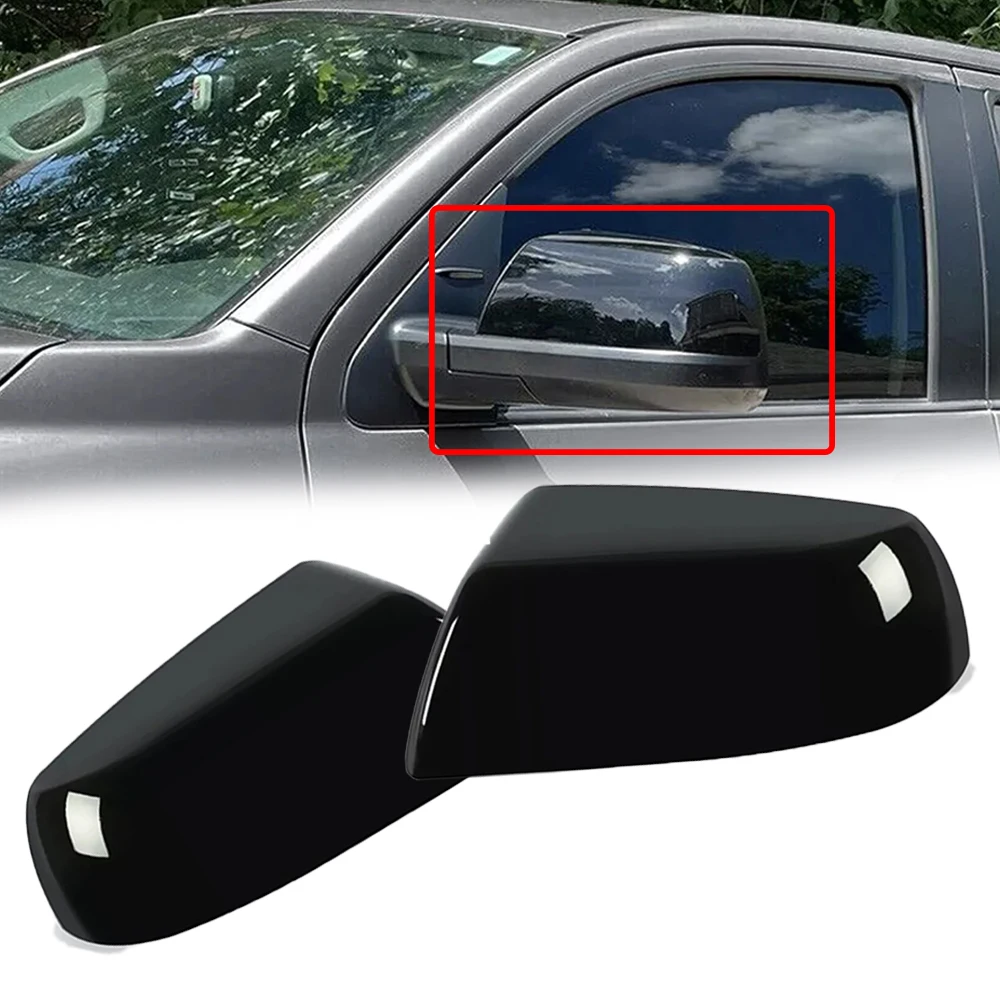 Car Side Wing Mirror Cover Rear View Caps Gloss Black For Toyota Tundra Sequoia 2011 2012 2013 2014 2015 2016 2017 2018 2019