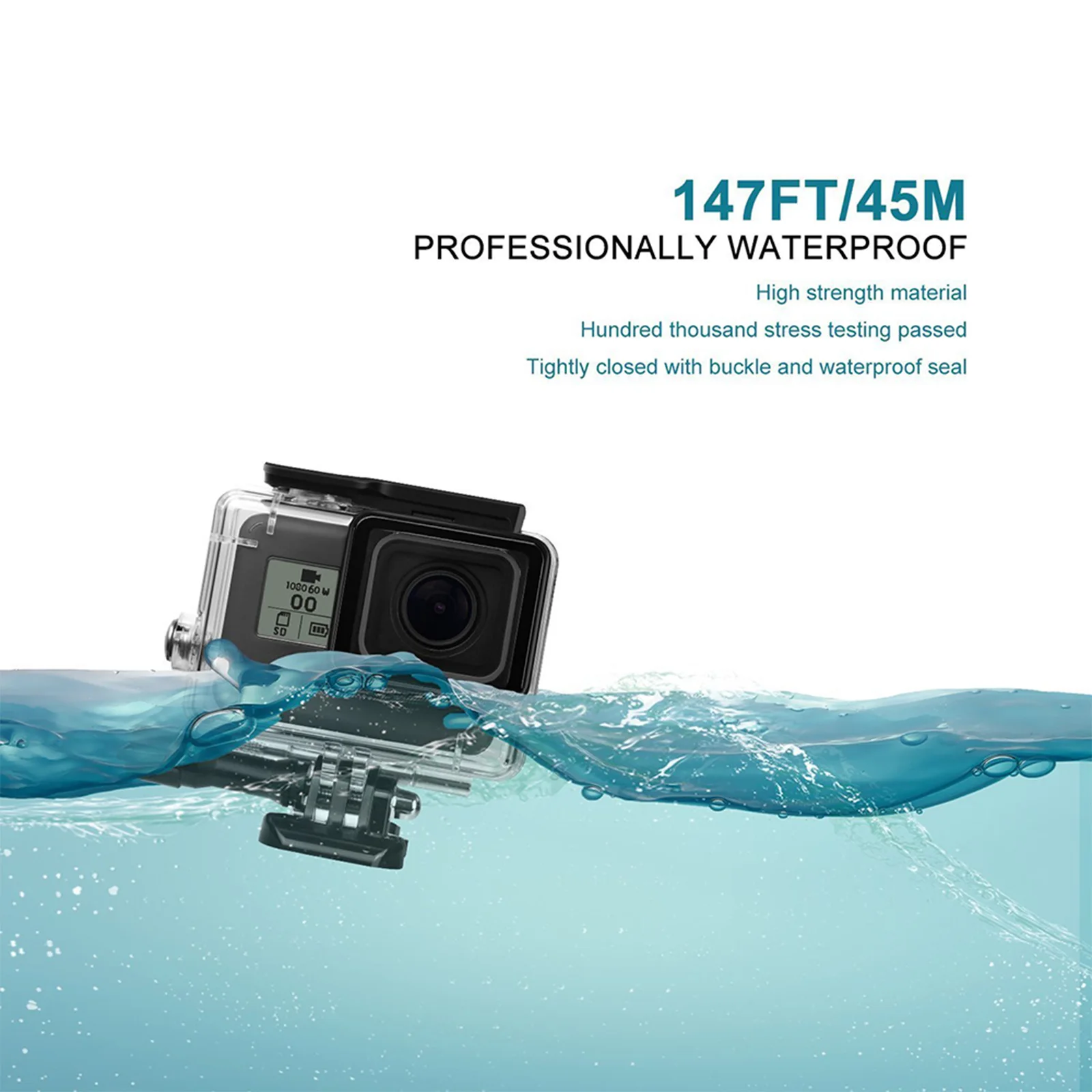 Picture 5: 148FT/45M Waterproof Housing Leakproof Camera Protect Case Action Cameras Cover for 5/6/7 Action Camera Accessories