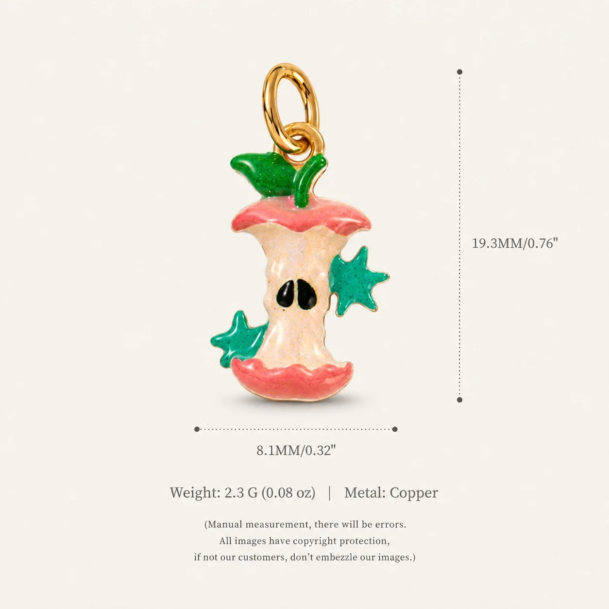 Mode- und personalisierte Dessert-Lebensmittel-Serie: Hot Dog, Pizza, Granatapfel DIY-Anhänger für Schmuckherstellung – Detail 4