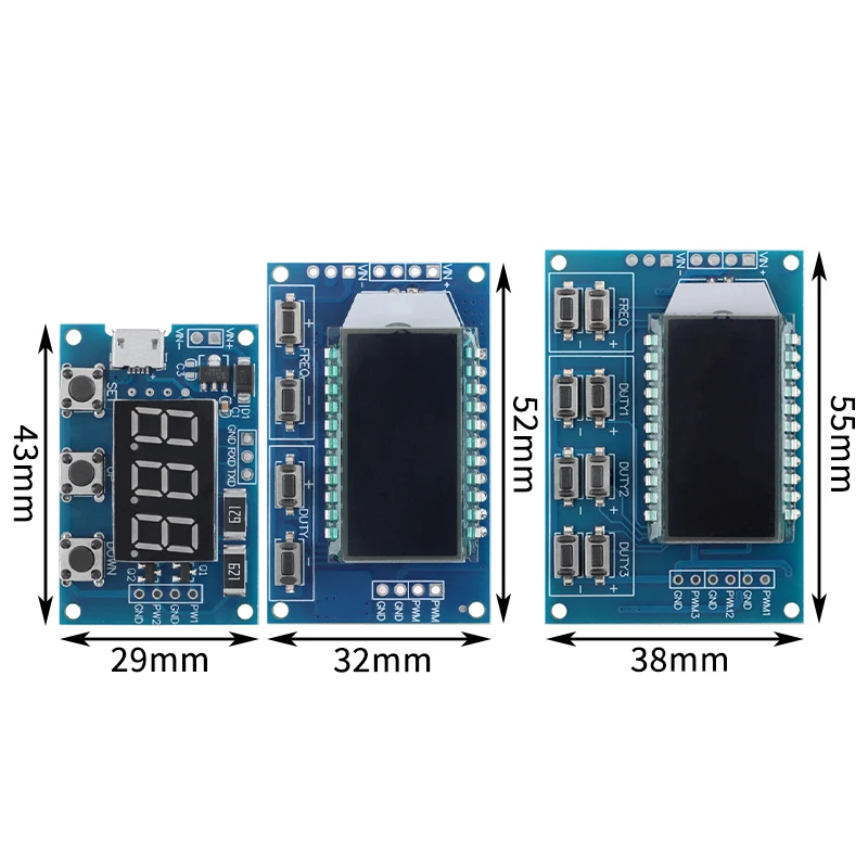 1Hz-150Khz Signal Generator PWM Board Module Pulse Frequency Duty Cycle Adjustable Module LCD Display 3.3V-30V 1Hz - 150Khz