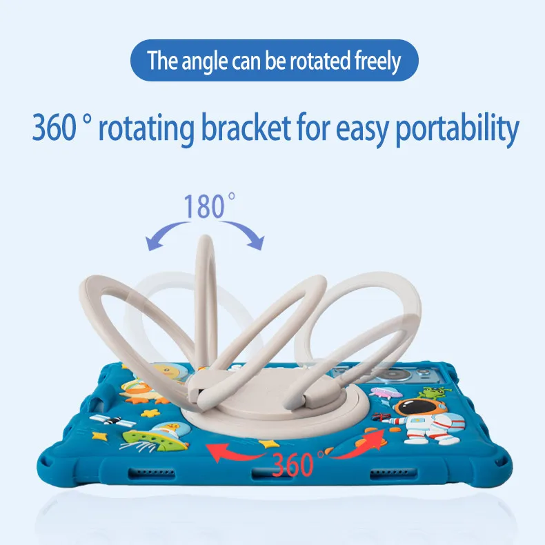 Stojak obrotowy dla dzieci Cartoon wstrząsoodporny pokrowiec na pokrowiec na tableta dla NUMVIBE P60 Pro Max 5G 11 NUMVIBE N90 N 90 11 inch