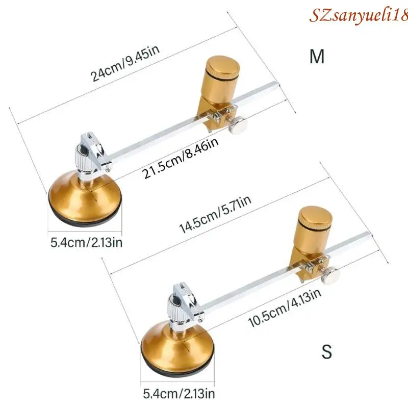 94PC Portable Circular Glass Cutter Calibrated with Round Knob Handle Suction Cup
