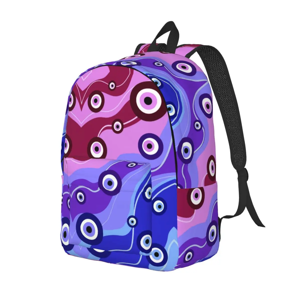 Custom Evil Eye Nazar Amulet Boho Travel Canvas Backpack Women Men School Laptop Bookbag Nazar College Student Daypack Bags
