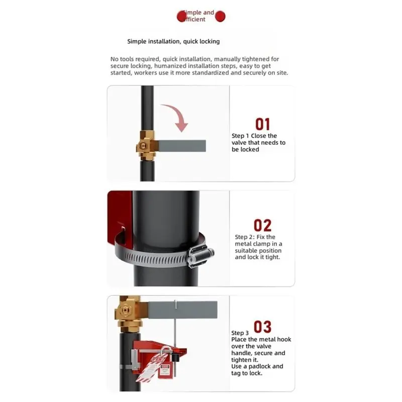 @@AB07 Hot Use Pipeline Ball Valve Lockout Valve Locks Valve Lockout And Tagout Valve Tagout