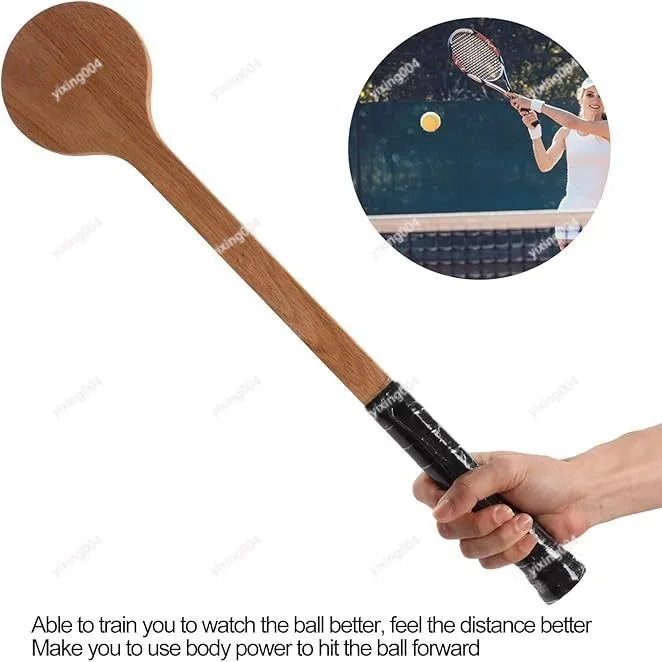 

Wooden Tennis Spoon Trainer, Pointer Type Practice Aid, Professional Training Tool for Beginner