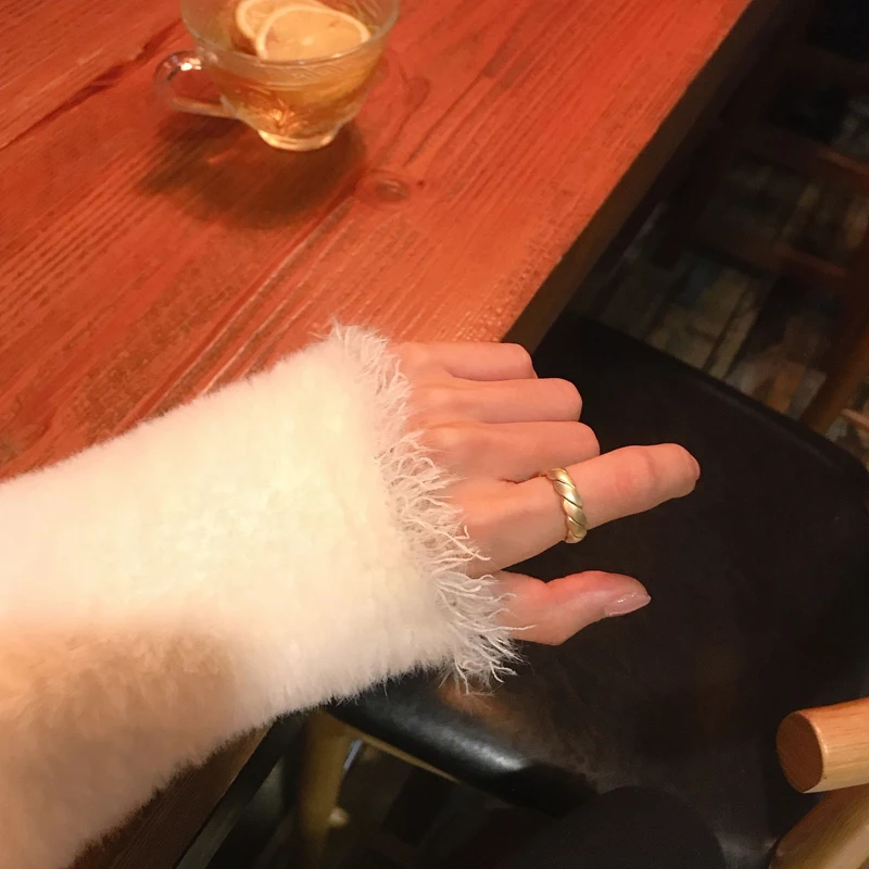 

Peri'sBox толстые ранцеобразные кольца матового цвета, геометрические кольца, женское винтажное минималистичное ювелирное изделие золотистого цвета скрученный 2019