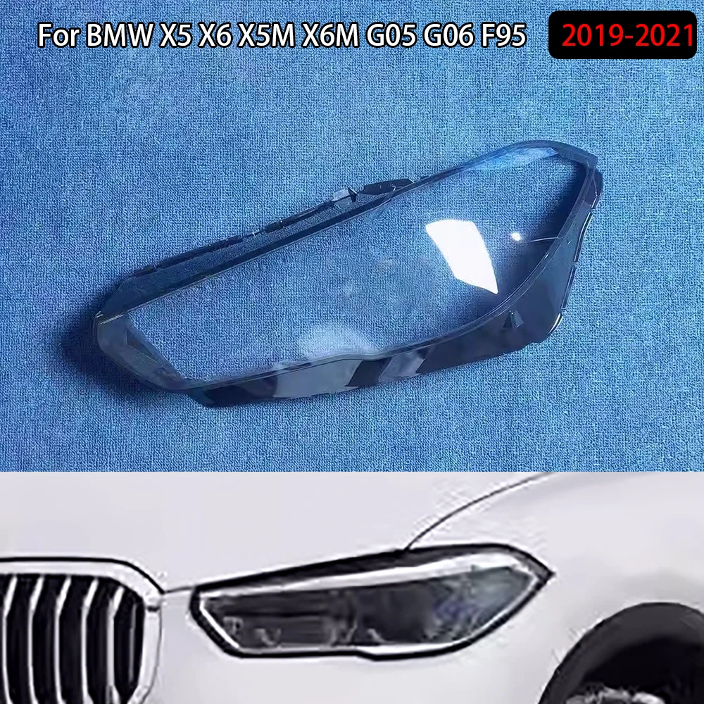 

For BMW X5 X6 X5M X6M G05 G06 F95 2019-2021 Headlight Shell Transparent Lampshade Cover Headlamp Plexiglass