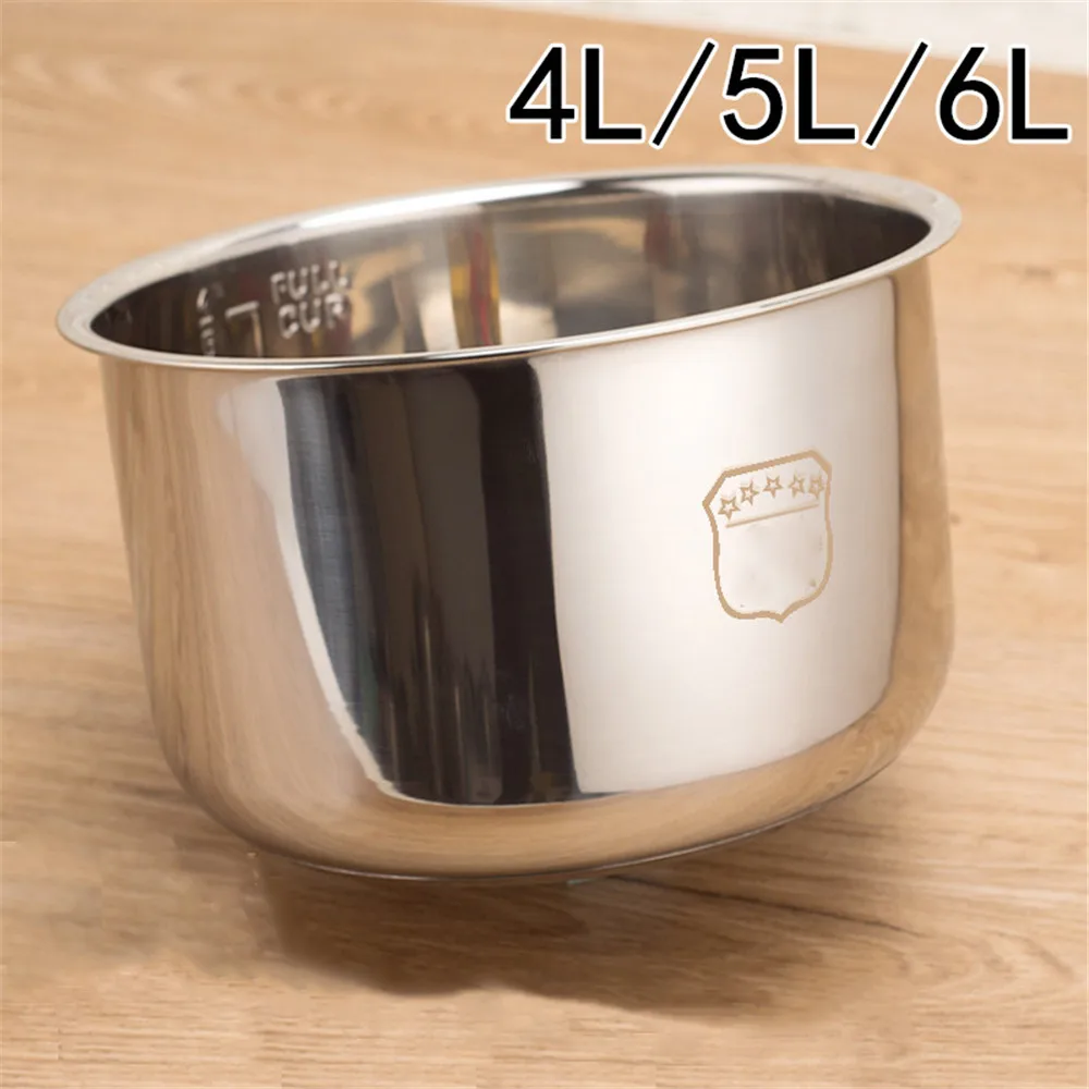 Pressure Cooker 6L Inner Pot Rice Pressure Cooker Liner Stainless Steel Inner Pot Minute Pressure Cooker Liner Rice Cooker Liner