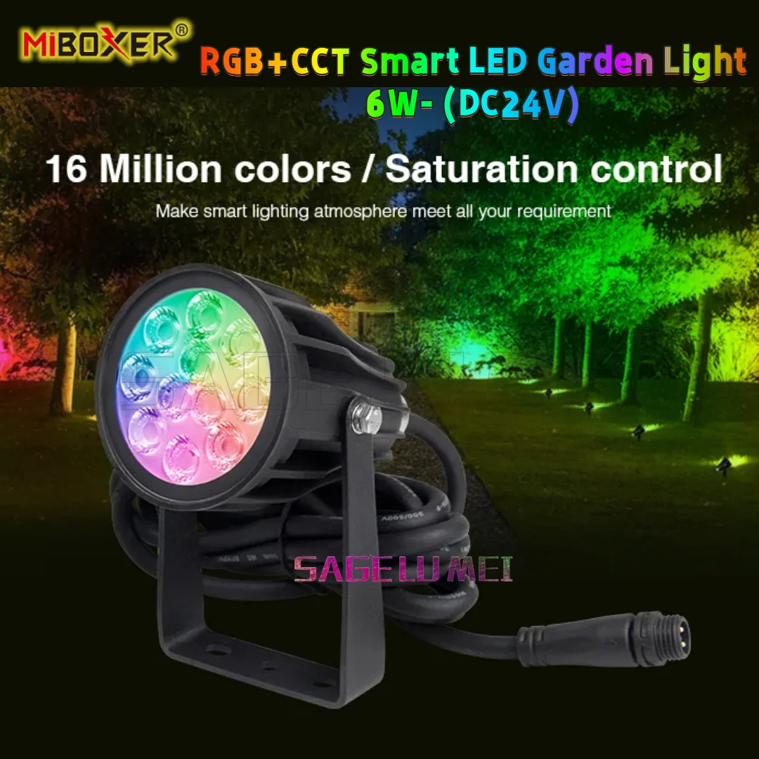 

Miboxer FUTC08 DC24V 6W RGB+CCT Smart LED Garden Light IP66 Waterproof Outdoor lamp Garden Lighting 2.4GHz remote controllable