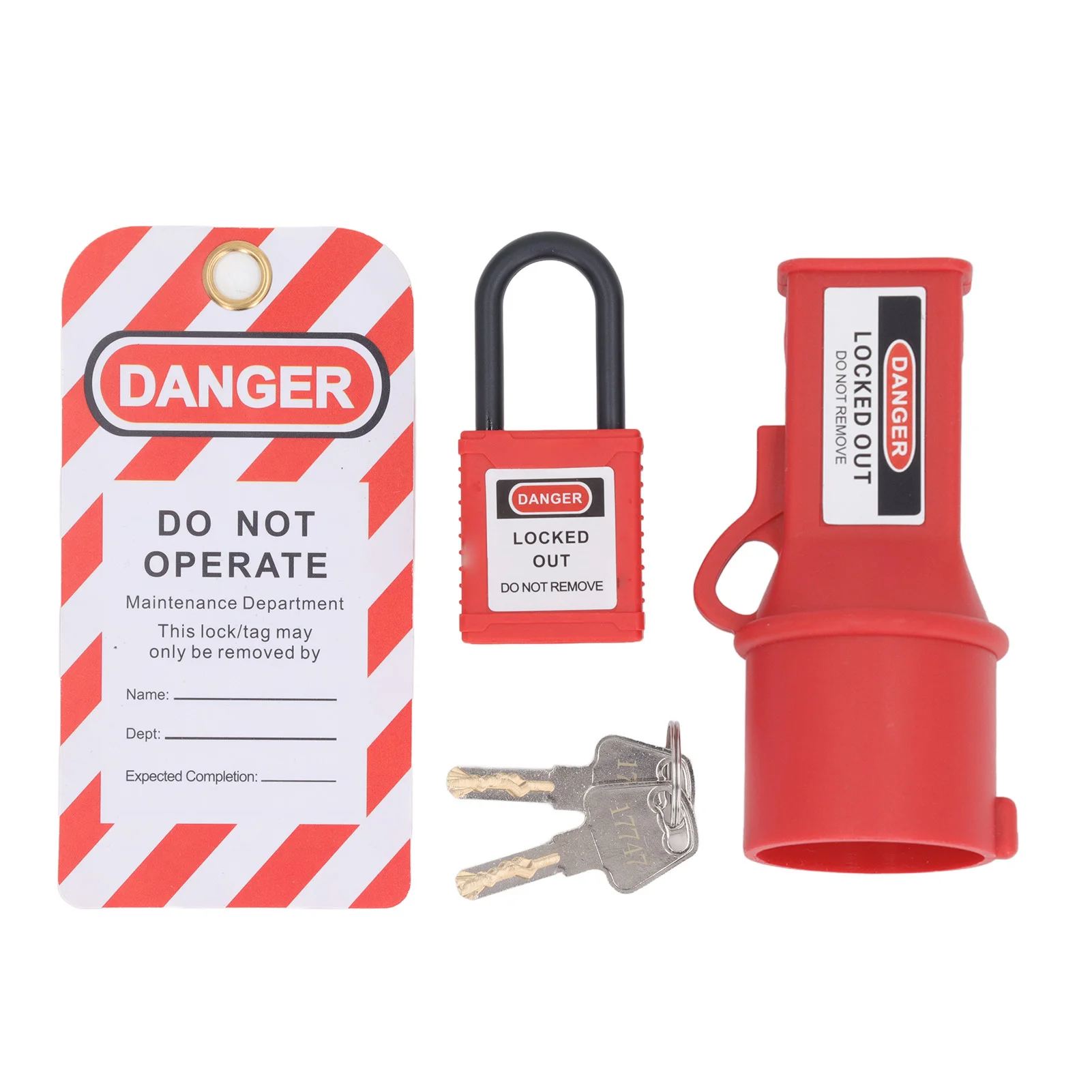 

Industrial Socket Lock Device Electrical Energy Isolation Waterproof Safe Lockout Tagout Kit 40mm Diameter