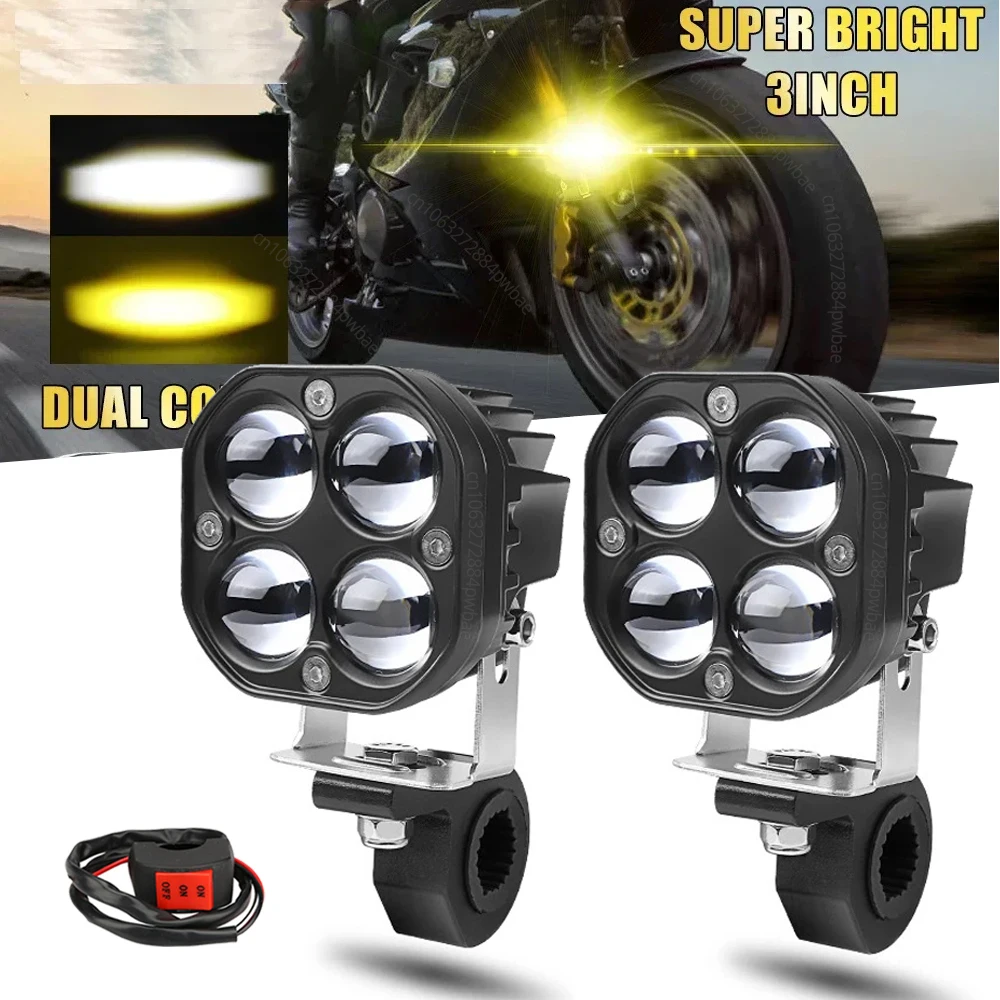 

Motorcycle Spotlights Motorbike Off-road Led Accessories 30000lm 200W for Suzuki Motorcycle Fog Lamp Auxiliary Moto Headlight