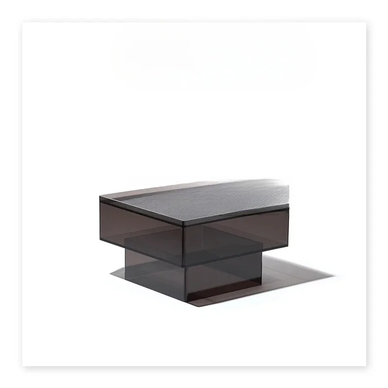 

Modern minimalist/casual retro gray black acrylic coffee table