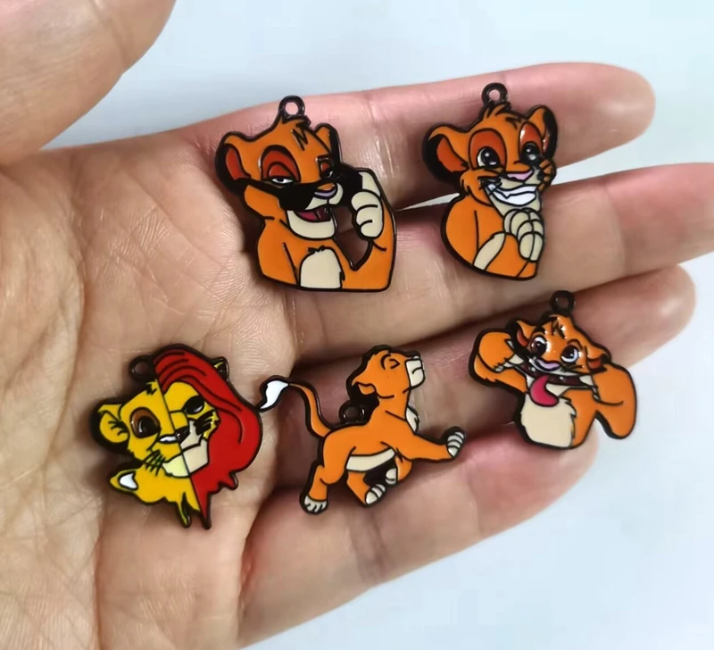 

10 Pcs cartoon Lion King Pendants Charms Jewelry Making Earrings Pendants Necklaces Bracelets DIY Accessories