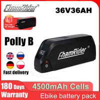 Electric Bicycle Battery Polly B Chamrider 21700 Cells Downtube Battery 36V Ebike Battery 36AH 50A BMS 1000W 1500W