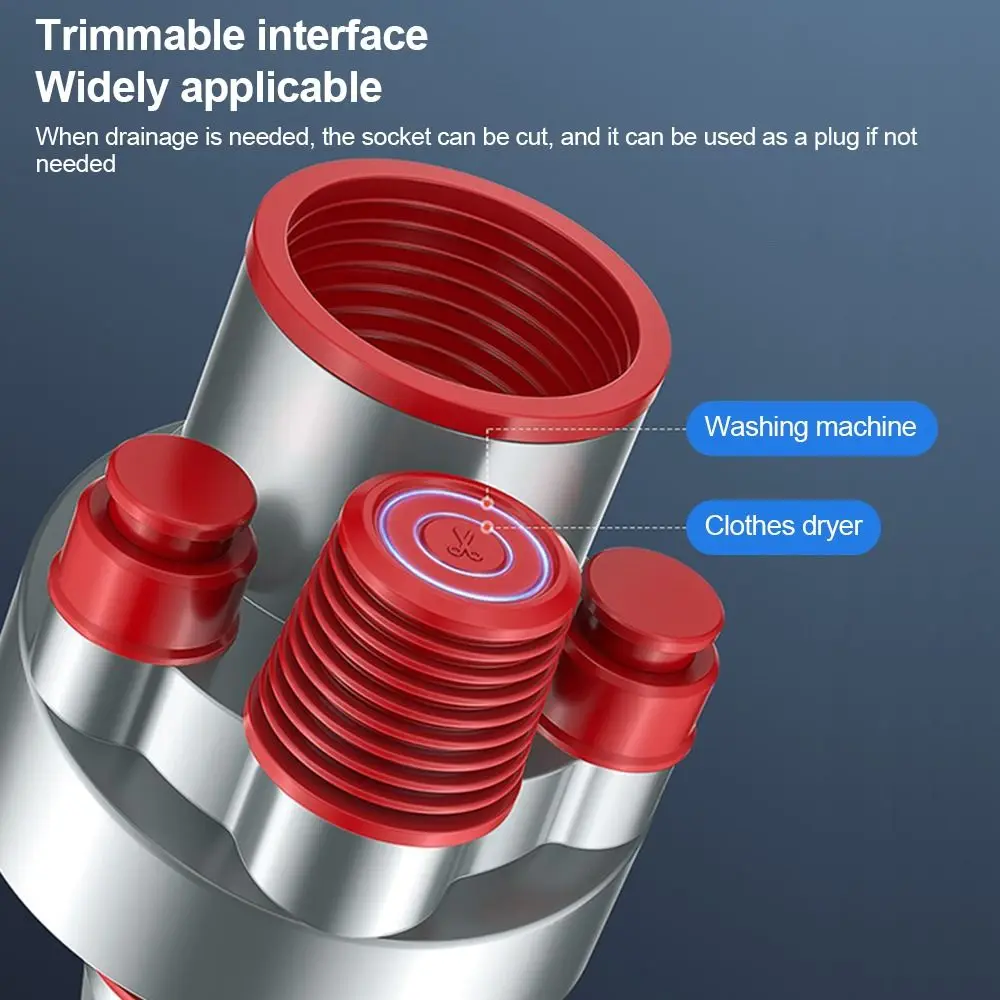 Anti Odor Sink Drain Pipe Adapter Sealing Ring Multifunctional Kitchen Basin Sewer Branch 4 in 1 Drainage Water Pipe Joint