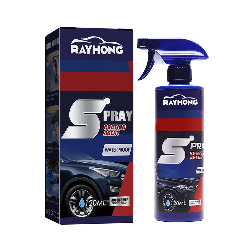 3 in 1 Quick Auto Coating Spray Eliminate Dirt Stain 120ml Automobile Paint Coating Hydrophobic Polish Paint Cleaner Paint Care