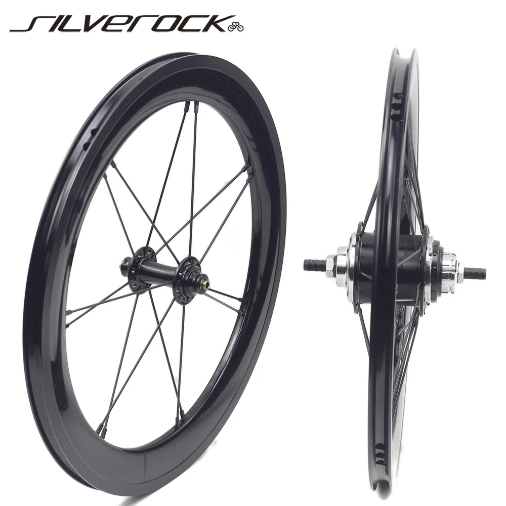 SILVEROCK-koła rowerowe ze stopu 16 "349 1 3/8 hamulec obręczowy 6 prędkości Inner3 zewnętrzne 2, 40mm Aero dla Brompton 3Sixty składany zestaw kół rowerowych