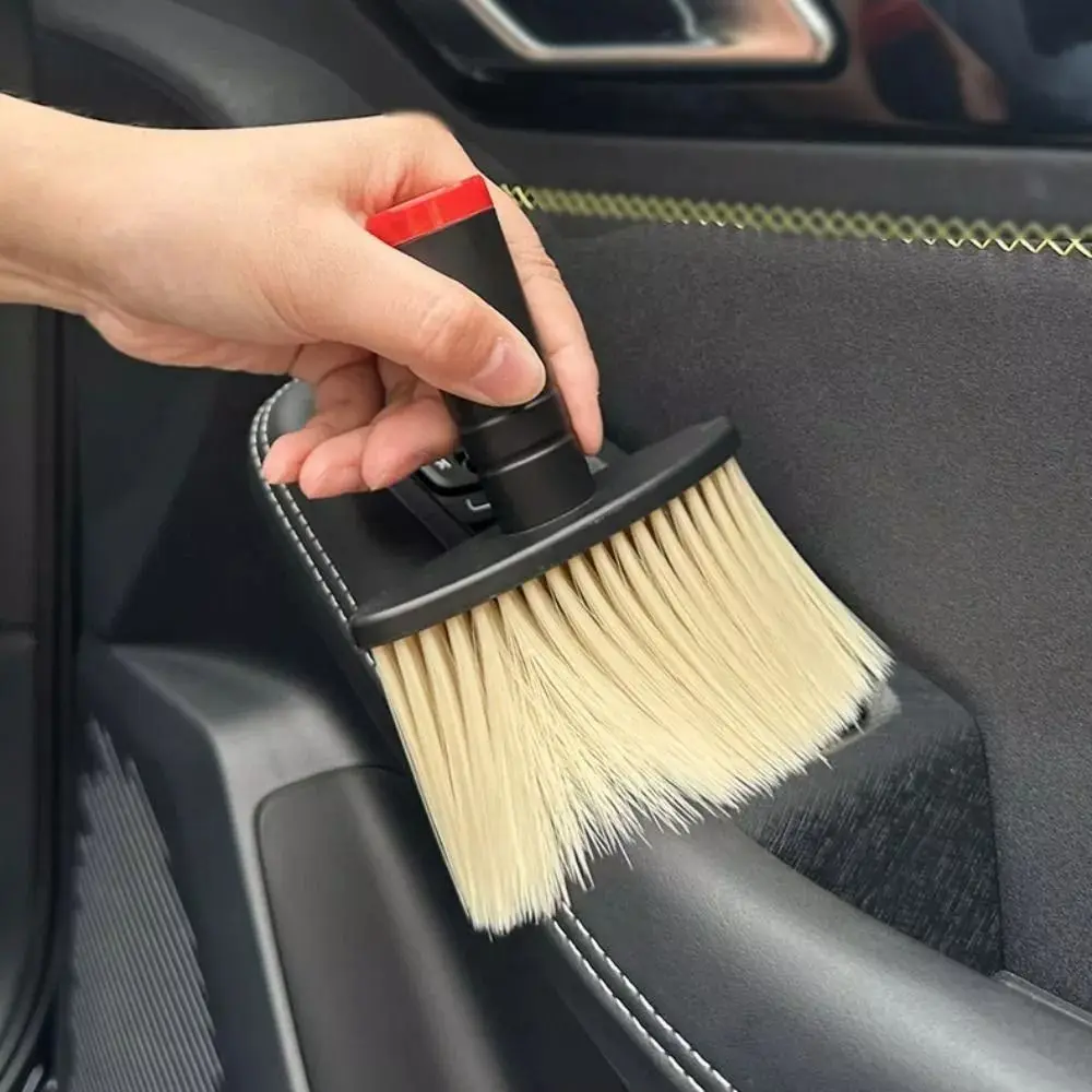 New Multifunctional Car Dust Brush Portable Practical Interior Brush Dual-use Home Air Conditioning Outlet Brush