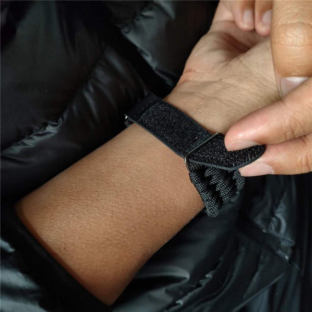 العصابات لساعة سامسونج جالاكسي الترا 47 مللي متر الفرقة حبل النايلون اليدوية حزام ساعة جالاكسي الترا 47 مللي متر LTE AI حزام حلقة النايلون في الهواء الطلق #4