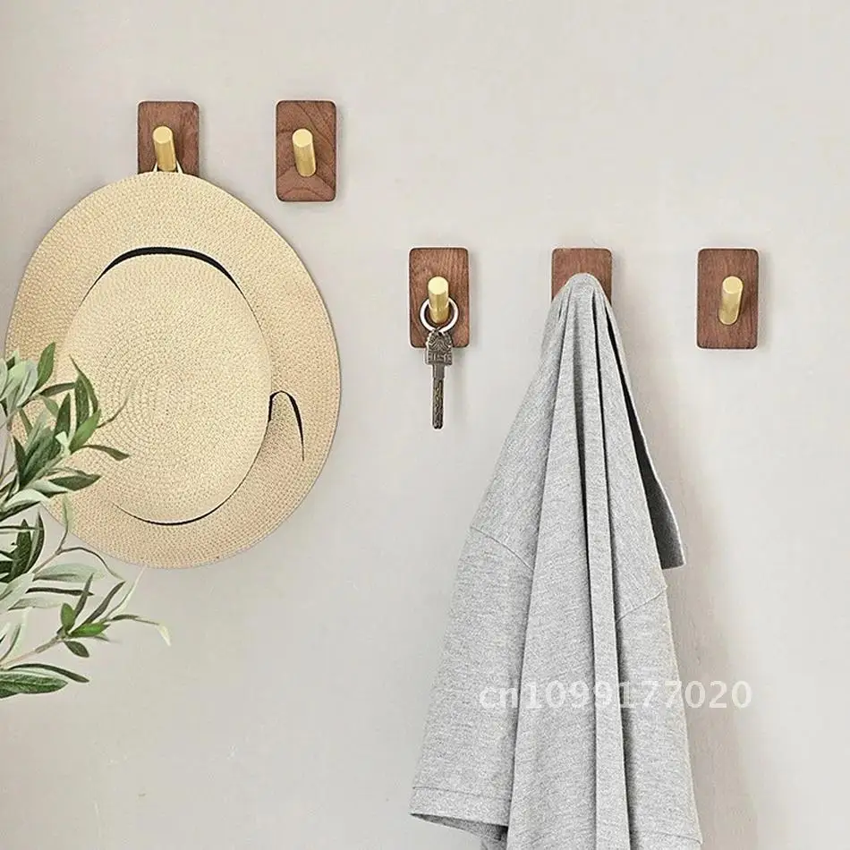 الخشب الألومنيوم جدار هوك لاصق الذهب الأسود الحمام الإبداعية معطف منشفة رداء حامل الباب خطاطيف ملابس حمام مفتاح شماعات مرحاض