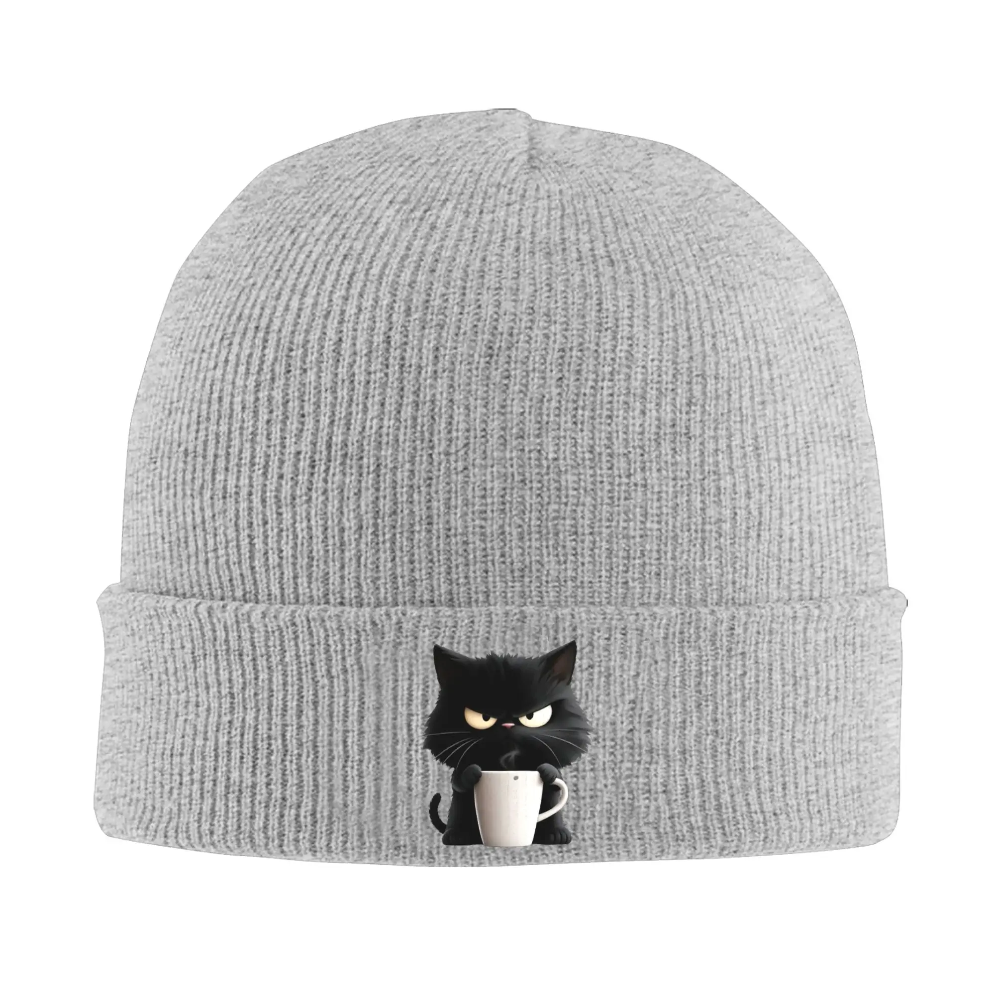 Anime Black Panther Cartoon Print Winter Skullies Beanies Hat Warm Autumn Knitted Hats Bonnet Caps for Women Men