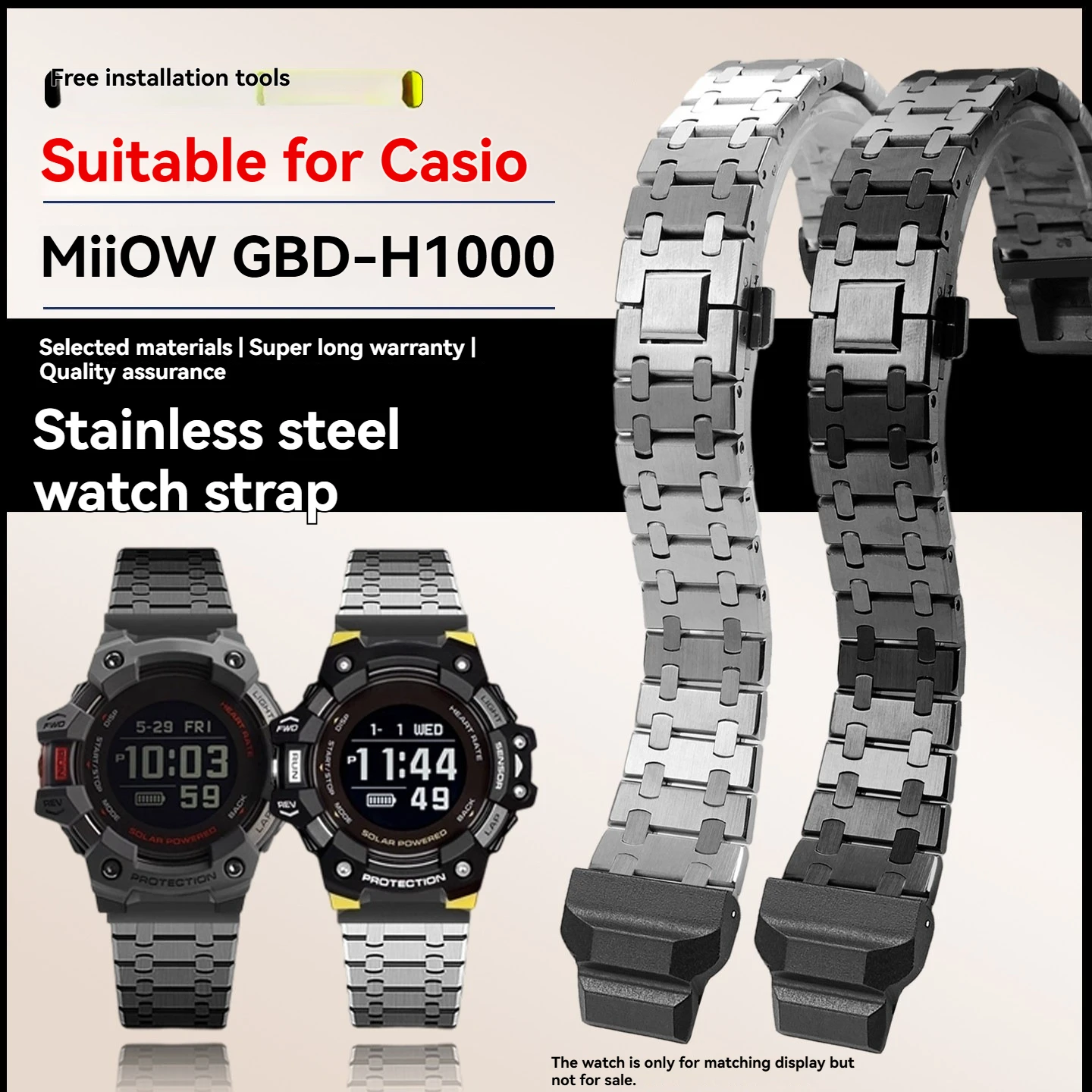 

Модифицированный стальной ремешок DIY из нержавеющей стали для часов Casio G-SHOCK Cat Man 3475 GBD-H1000, мужской браслет